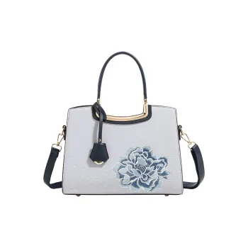 TTaG．baG Cow Leather Shoulder Bag, Crossbody Bag, Handbag Women's Light Blue