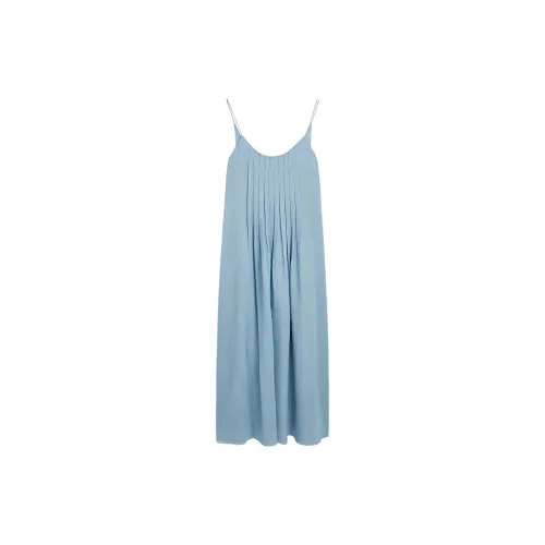 Massimo Dutti Slip Dresses Women's Light Blue