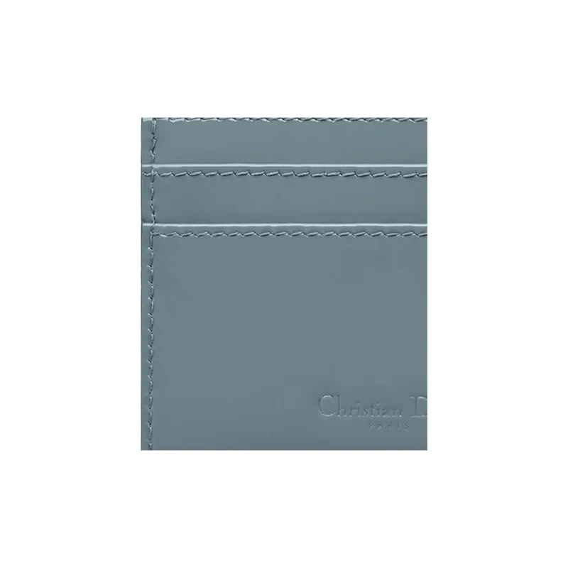 DIOR Lady Dior Cow Leather Card Holder Unisex Cloud Blue-2