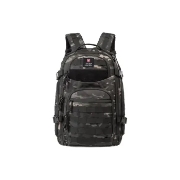 SWISS MILITARY Oxford Backpack Large Size Unisex Black/Camouflage