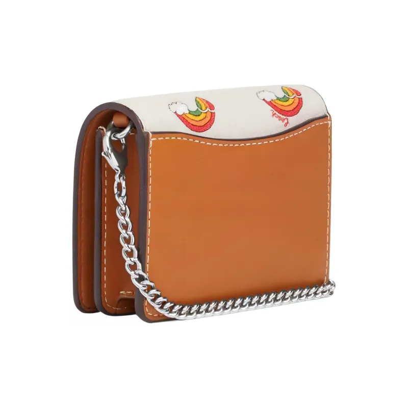 COACH Cow Leather Wallet, Handbag, Crossbody Bag, Shoulder Bag Women's White-1