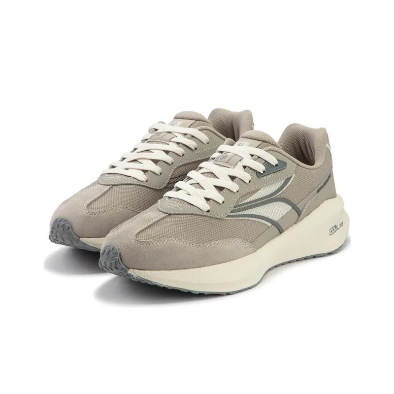 361° Long Wind 4 Durable Breathable Low Top Casual Shoes Men's Gray Beige-2