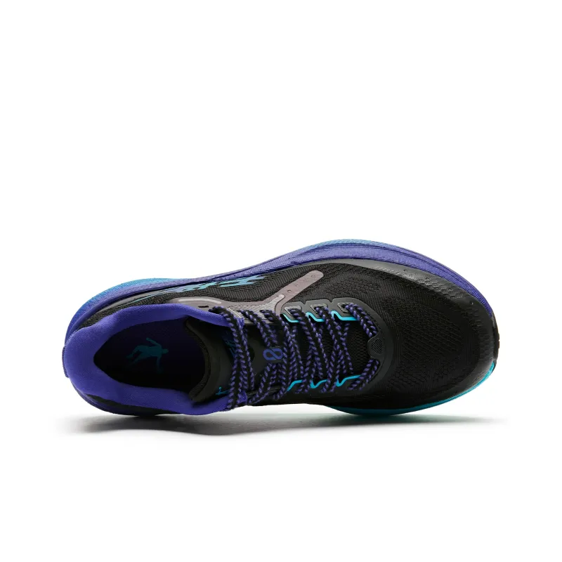 QIAODAN Borderless PRO Cushioning Wear Resistant Low Top Running Shoes Men's Black Purple-3