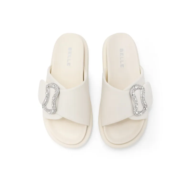 BELLE EVA Rhinestone Slip Resistant Abrasion Resistant Slide Slippers Women's-12