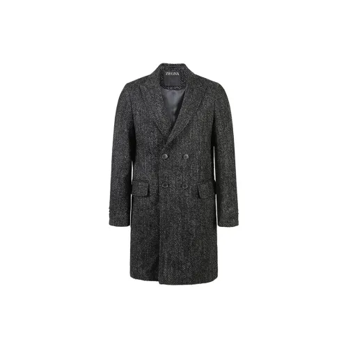 Ermenegildo Zegna Coats Men Dark Gray