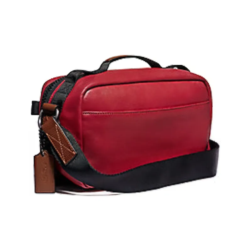 COACH Pacer Leather Casual Bag Handbag Shoulder Bag Crossbody Bag Small Size Men's Burgundy-2