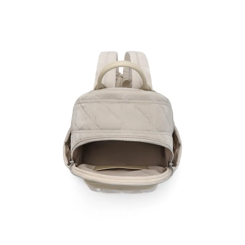 BELLE Premium Texture Backpack Tubas Women's Khaki-2
