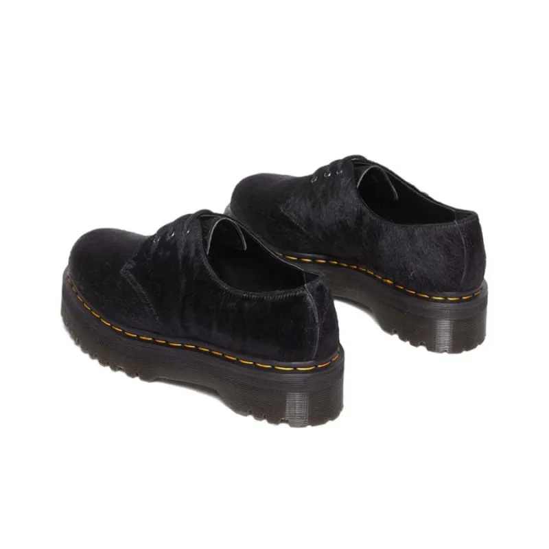 Dr.Martens 1461 Hair On Platform Shoes 'Black Hair On'-3