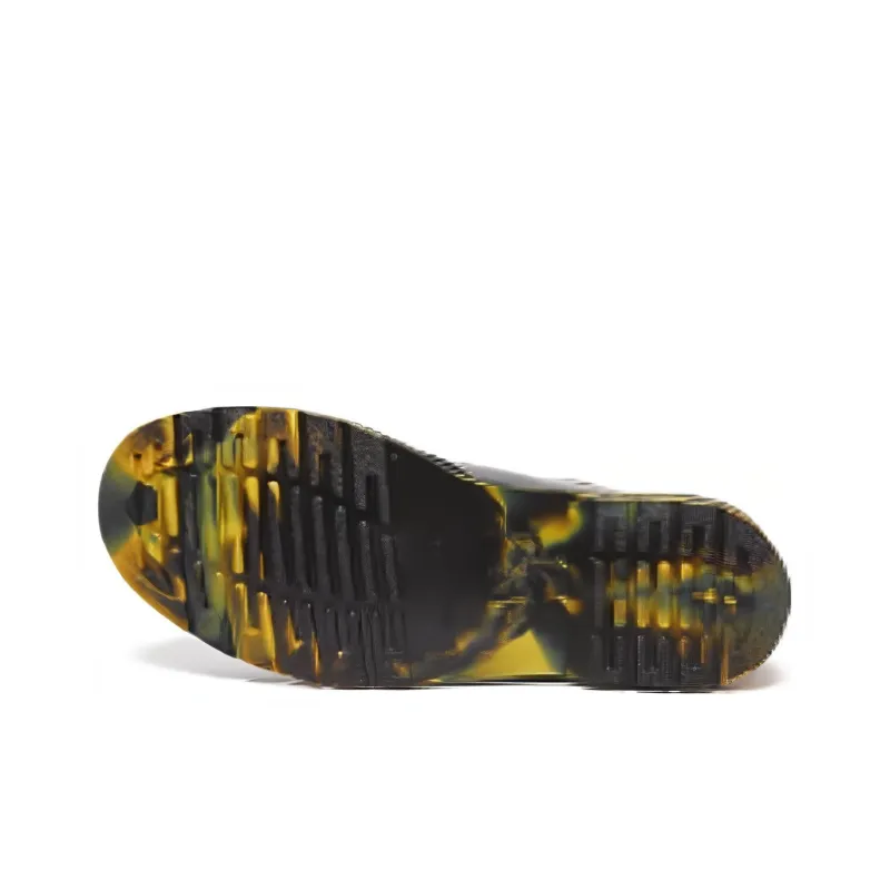 Dr.Martens 1461 Marbled Sole Leather Oxford Shoes 'Black Yellow'-4