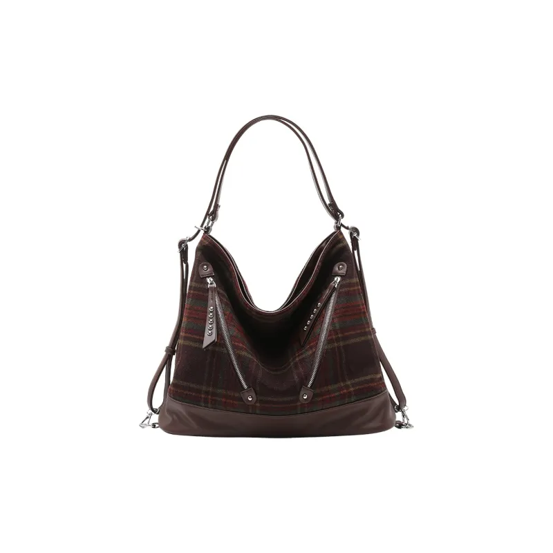 TTaG．baG Microfiber Synthetic Leather Double-Shoulder Handbag Shoulder Bag Women's-0