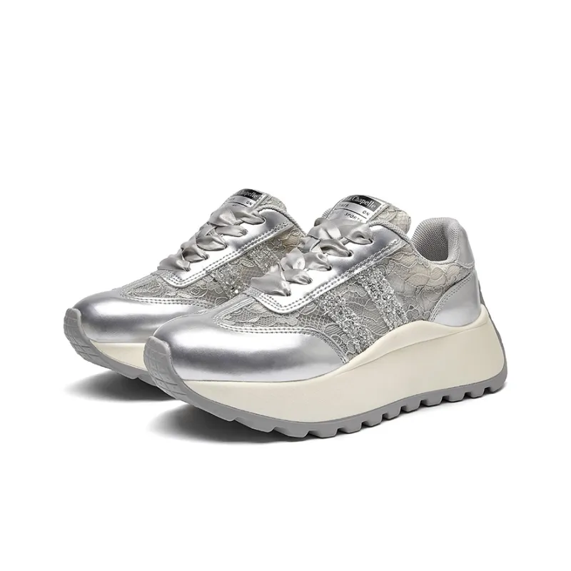 La Chapelle Slip Resistant And Breathable Low Top Chunky Sneakers Women's-1