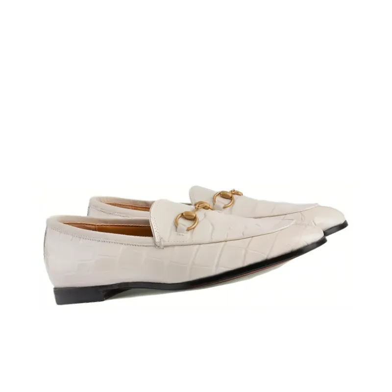 GUCCI Jordaan Loafers Women's White-2