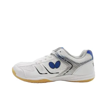Butterfly Breathable Coverage Lightweight Low Top Training Shoes Unisex White Blue