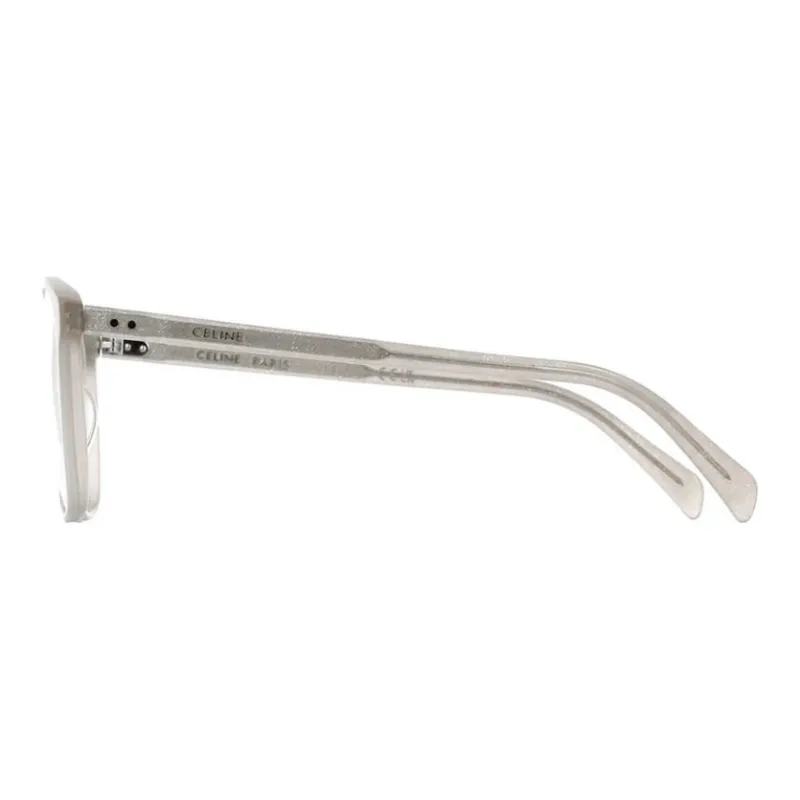 CELINE Acetate Irregular Shape Eyeglass Frames Unisex White-1