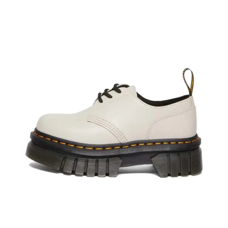 Dr. Martens Audrick Nappa Leather Platform Shoes 'Cobblestone Grey' Women's-0