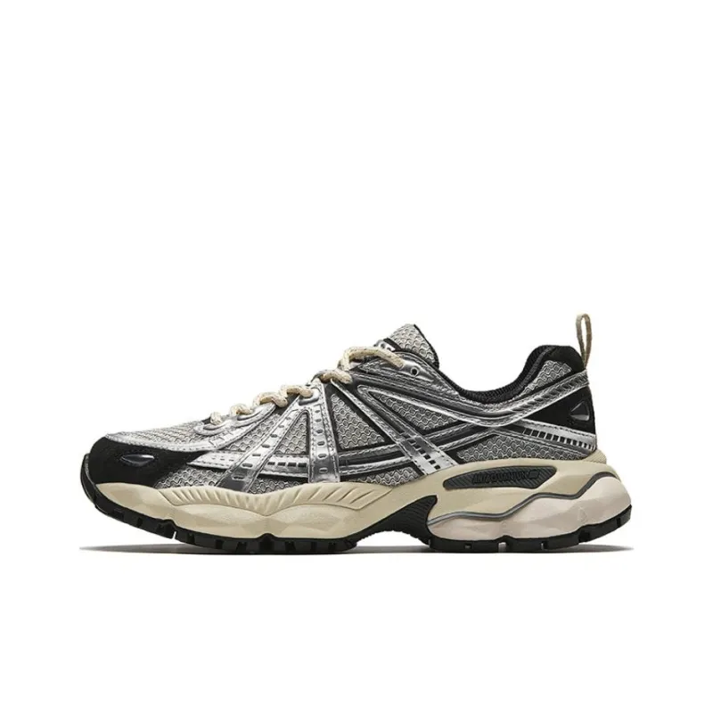 Anta Champion Series Cushioned Slip Resistant Low Top Casual Shoes Women's Silver Black-0