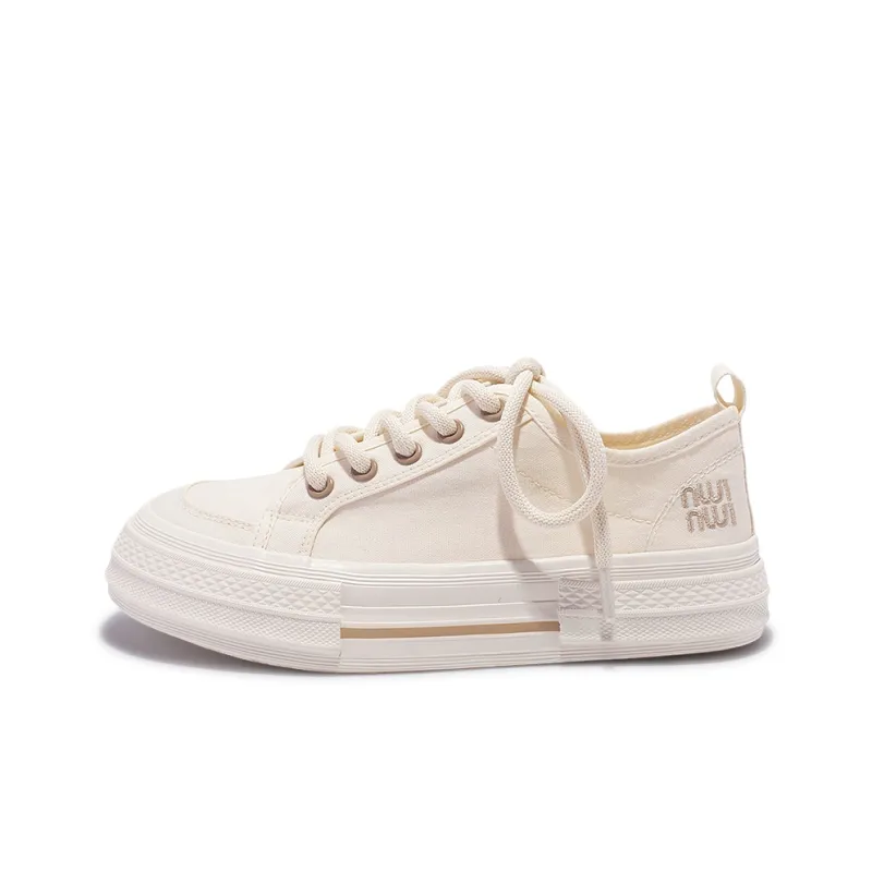Shen Linsen Anti Slip Wear Resistant Low Top Canvas Shoes Women's Beige-0