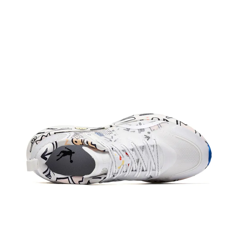 QIAODAN Shadow S-Type Anti-Slip Wear-Resistant Low-Top Running Shoes Men's Black White Yellow-3