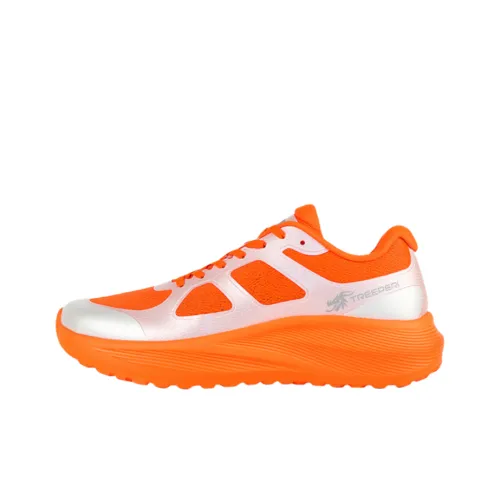 TREEPERI Running Shoes Unisex Low-Top Orange Off-White