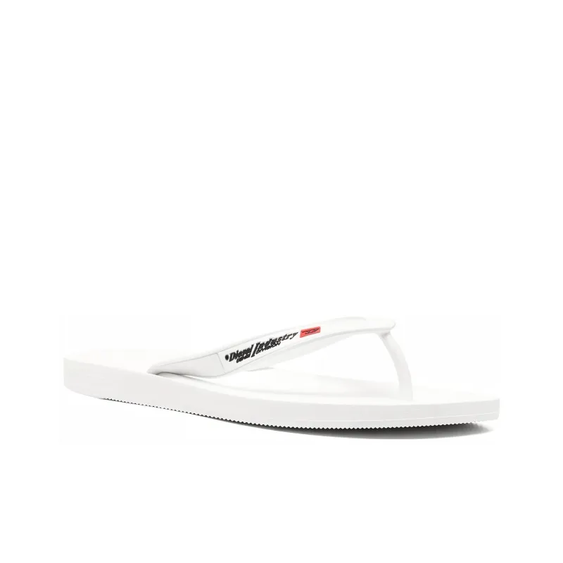 DIESEL Rubber Sole Flip Flops Men's White-1