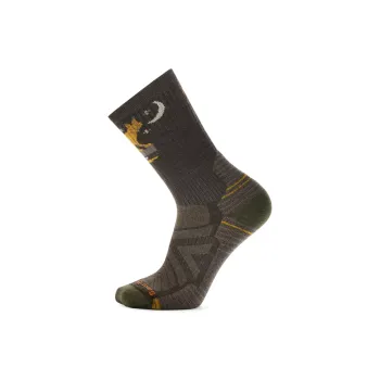 SMARTWOOL Hike Nightfall In The Forest Crew Socks Mid-Calf Socks Unisex 1 Pack Chestnut