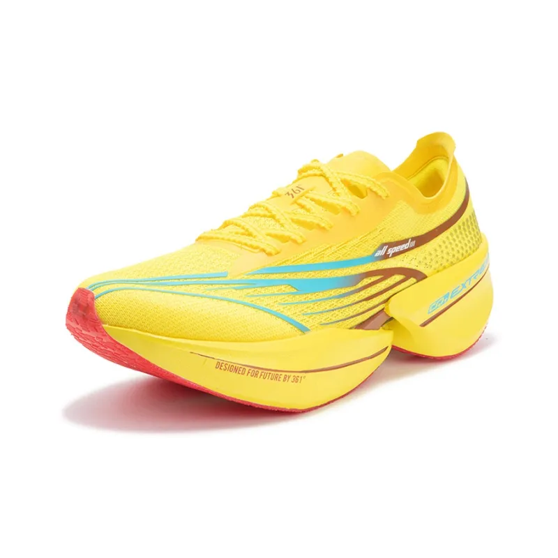 361° Flying Future 1.5 Cushioned Slip Resistant Abrasion Resistant Breathable Low Top Running Shoes Unisex Acid Yellow-1