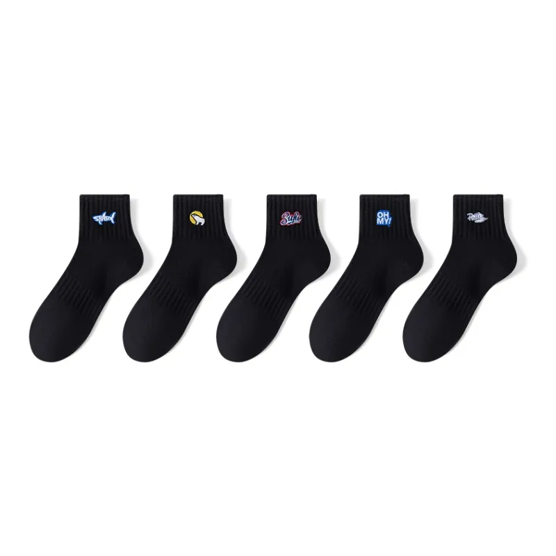 MIIOW Mid Calf Socks Unisex 5 Pack-54