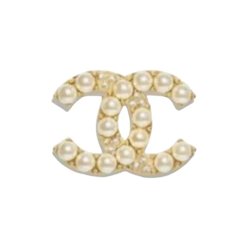 CHANEL Metal Brooches Women's Gold-0