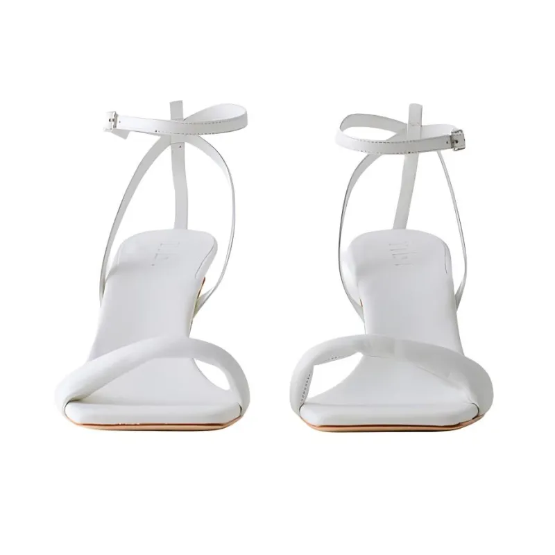 TIBI Hugh Strap Sandals 7.5cm Women's White-3