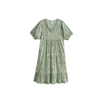 XUANZHITING Nightgown Women's Green