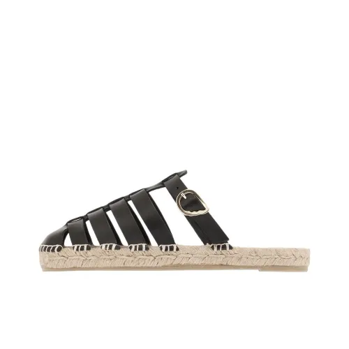 Castaner x ANCIENT GREEK SANDALS Wrap-toe Slippers Women's Black