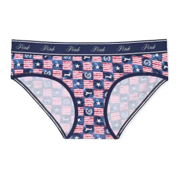 Victoria's Secret PINK LOGO COTTON HIPHUGGER PANTY / OWAGP Underpants Women's 1 Pack Multicolor
