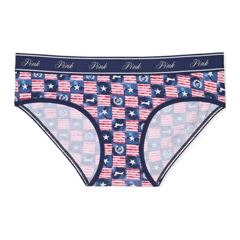 Victoria's Secret PINK LOGO COTTON HIPHUGGER PANTY / OWAGP Underpants Women's 1 Pack Multicolor-0