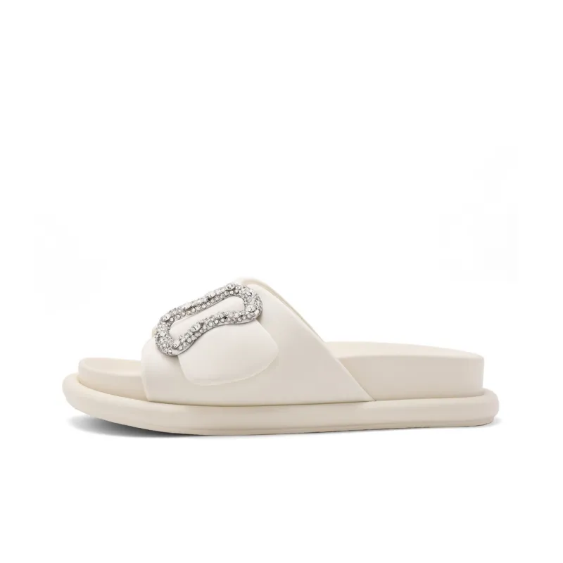 BELLE EVA Rhinestone Slip Resistant Abrasion Resistant Slide Slippers Women's-10
