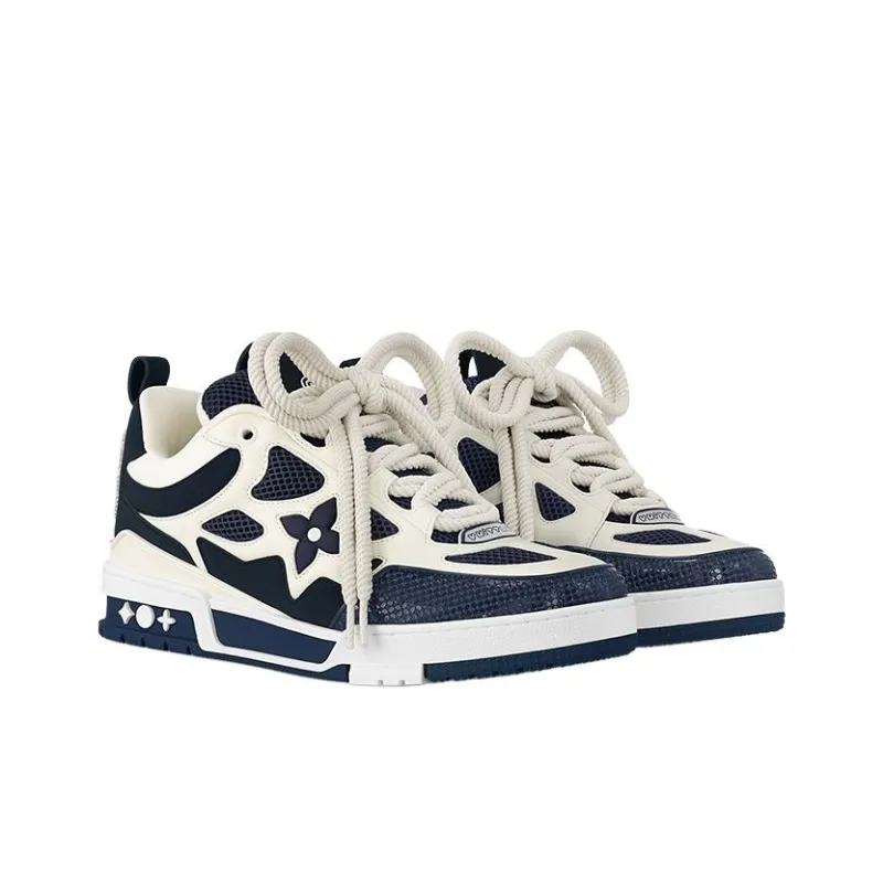 LOUIS VUITTON Skate Low Top Skateboard Shoes Women's Marine Blue-2