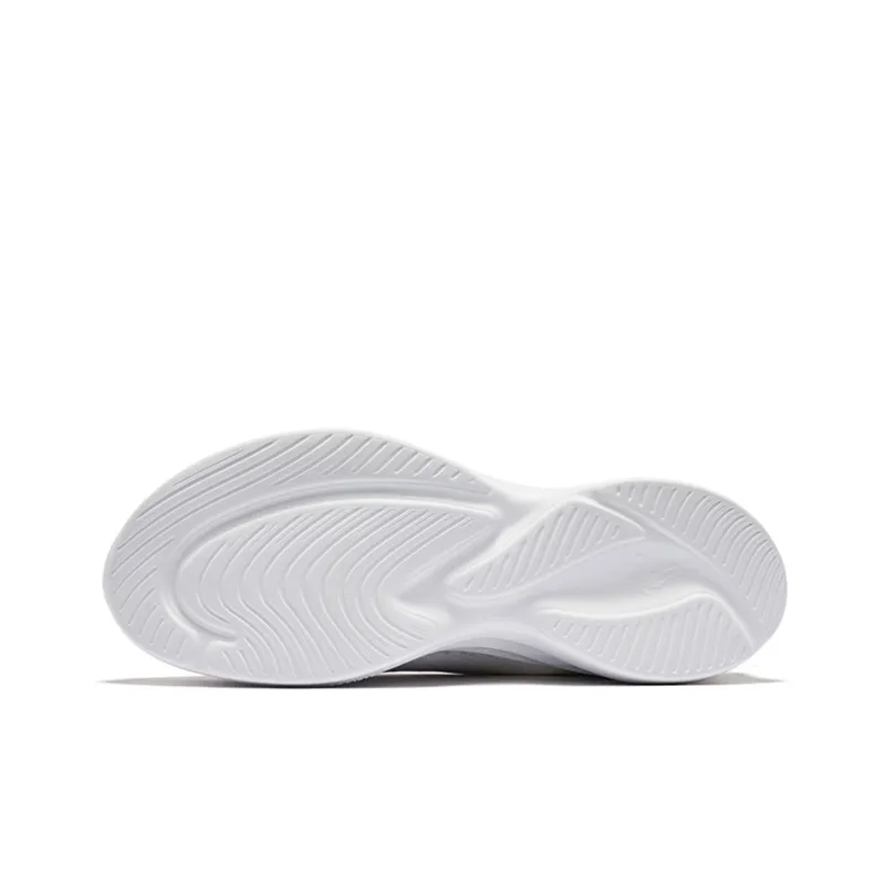 QIAODAN Slip Resistant Low Top Running Shoes Men's White Green-4