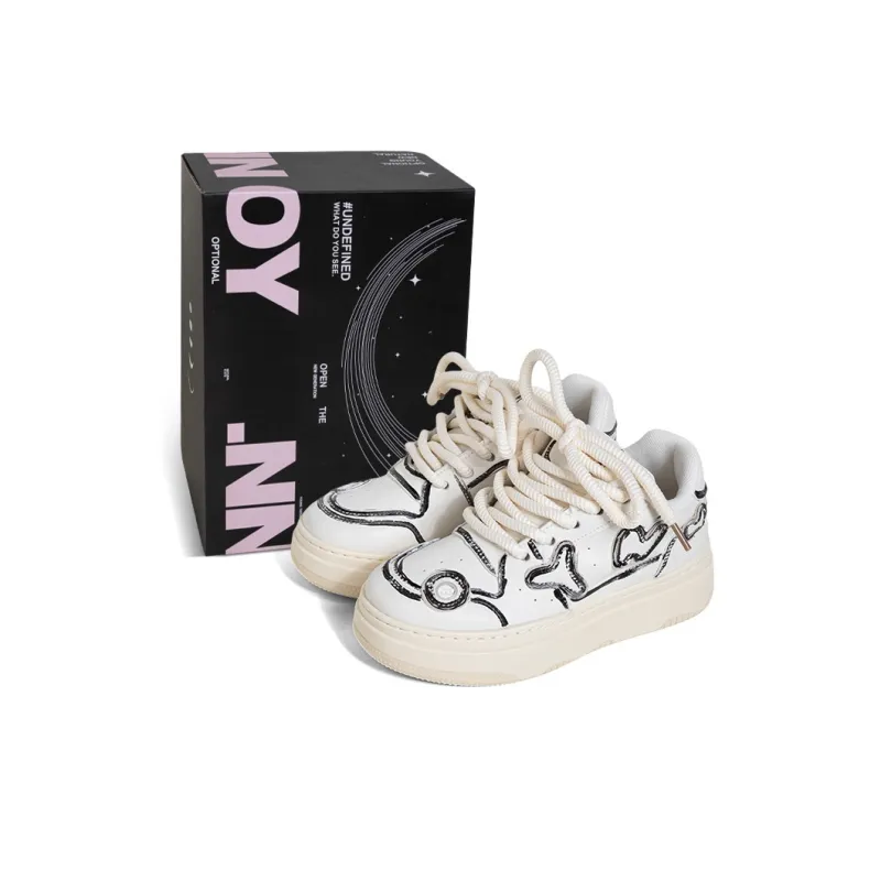 OYNN Young Baby Series Skateboard Shoes Women's Low Top Black-6