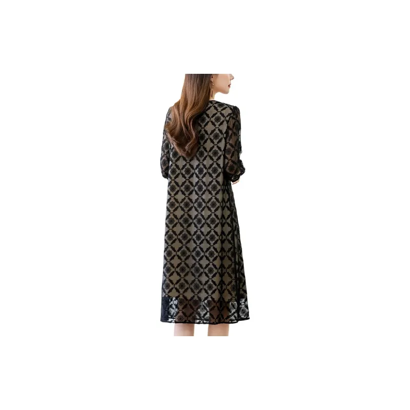 To The West Short Sleeved Dresses Women's Black-1