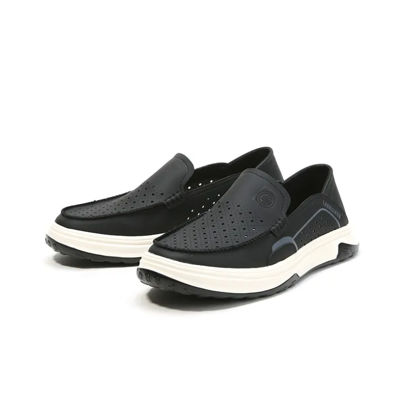 Old Meihua Men's Casual Shoes Men Low Top Black/Khaki-2