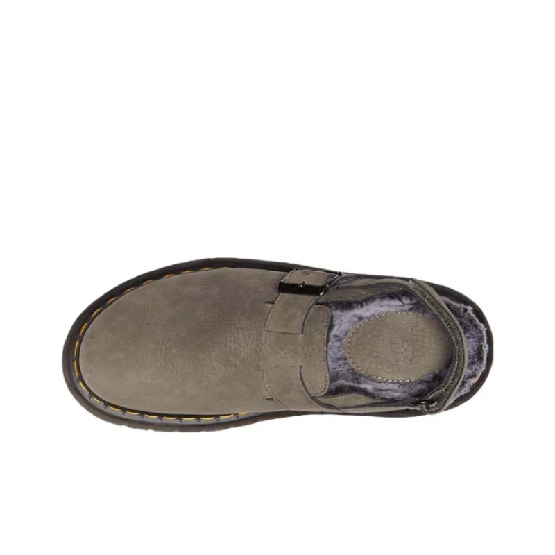Dr. Martens Dr.Martens Jorge Ii Faux Fur Lined Nubuck Slingback Mules 'Nickel Grey' Women's-2