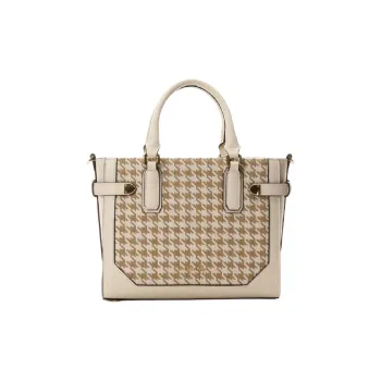SAMANTHA THAVASA Cotton Synthetic Leather And Polyester Blend Handbag Women's White