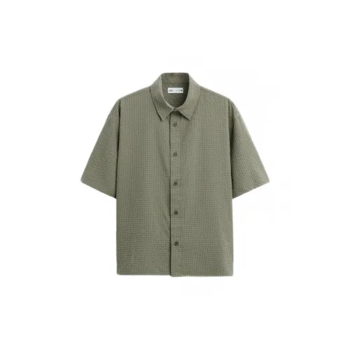 ZARA Shirts Men Green