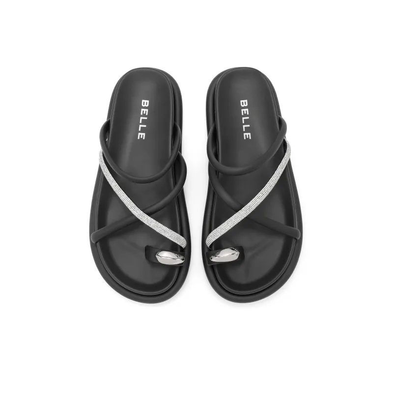 BELLE EVA Rhinestone Abrasion Resistant Slip Resistant Slide Slippers Women's-2