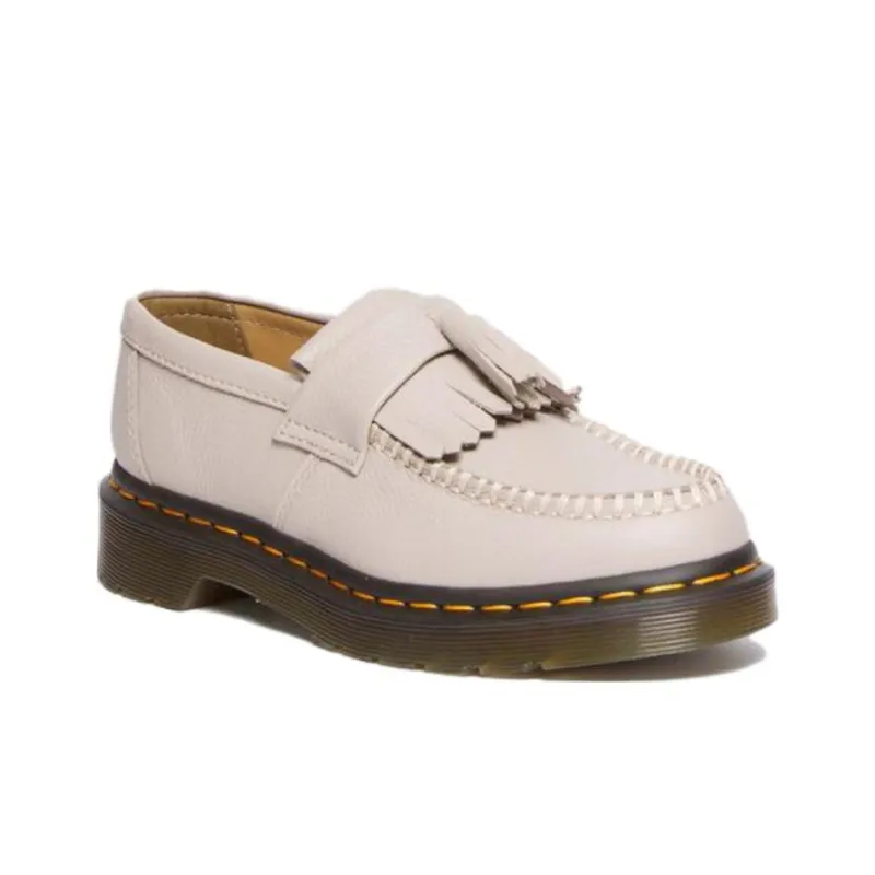Dr.Martens Adrian Virginia Leather Tassel Loafers 'Vintage Taupe' Women's-1