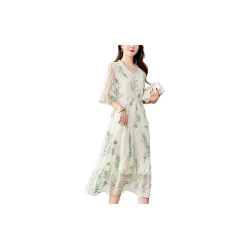 To the west Long-Sleeved Dresses Women's Green