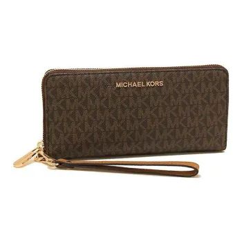 MICHAEL KORS Jet Set Coated Canvas Wallet Tubas Men's Brown