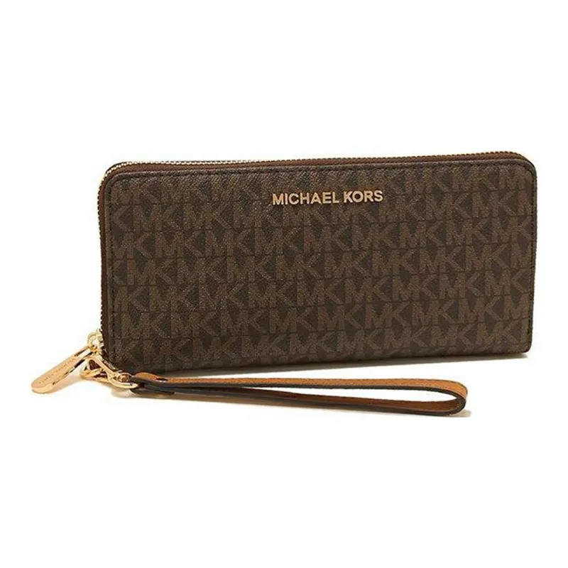 MICHAEL KORS Jet Set Coated Canvas Wallet Tubas Men's Brown-0