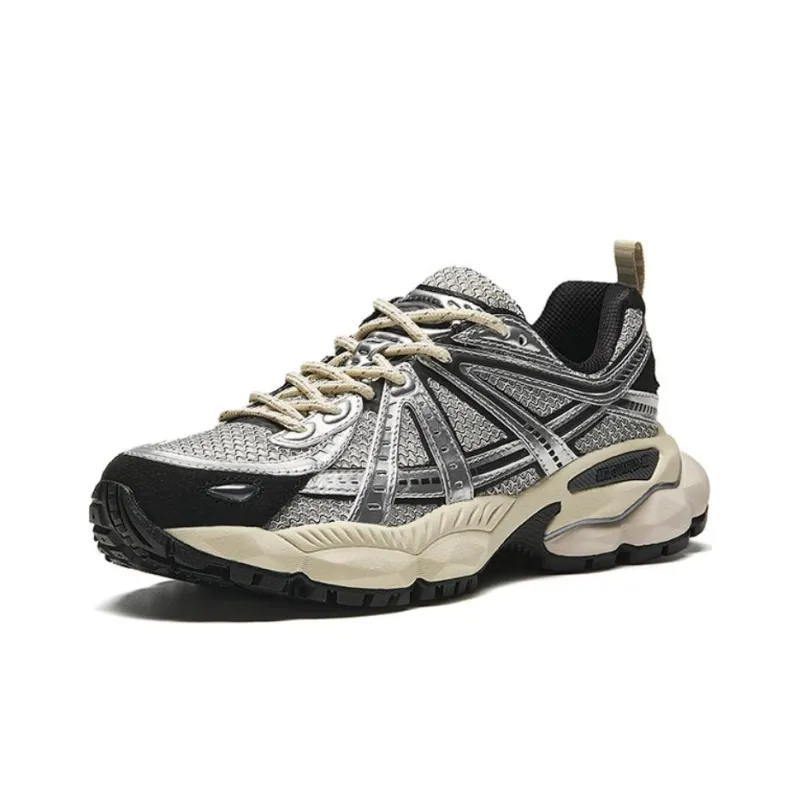 Anta Champion Series Cushioned Slip Resistant Low Top Casual Shoes Women's Silver Black-1