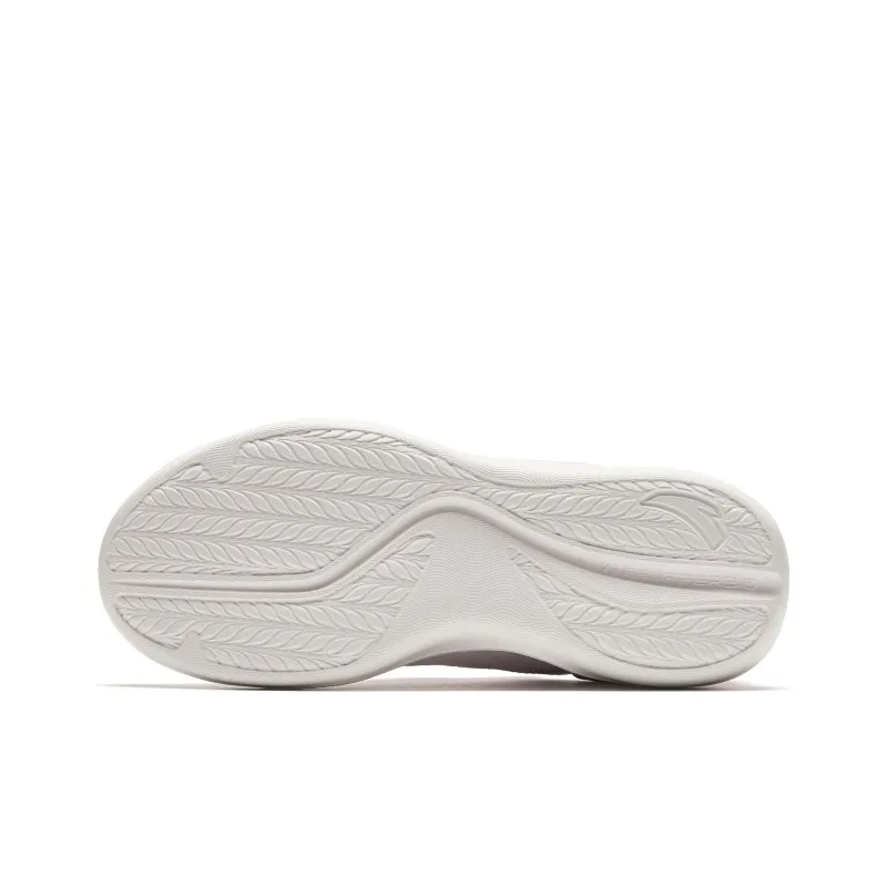 Anta Slip Resistant Shock Absorbers Low Top Training Running Shoes Women's White Pink-7