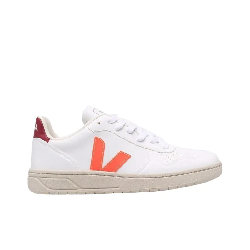 VEJA V 10 Cwl 'White Orange Fluo Marsala'-1